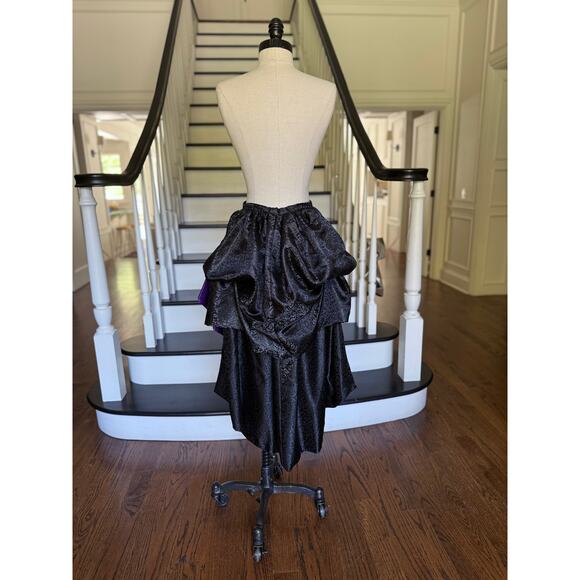Vintage Costume Hi-Low Bustle Skirt Victorian Goth SteamPunk Burlesque Cosplay - Picture 8 of 13